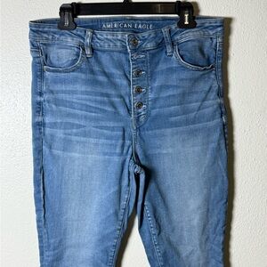 American Eagle Outfitters Women's High Rise Light Blue Jeans